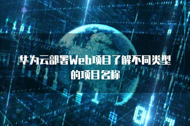 华为云部署Web项目了解不同类型的项目名称
