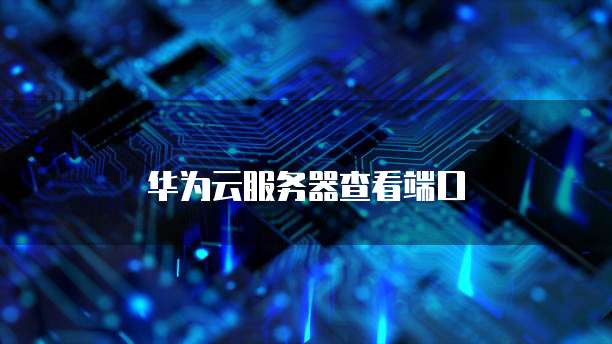 华为云服务器查看端口