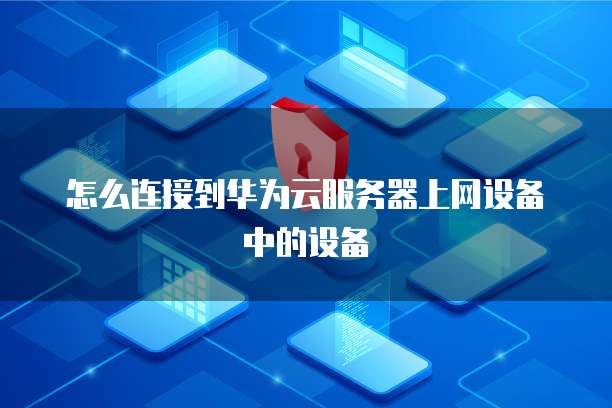 怎么连接到华为云服务器上网设备中的设备