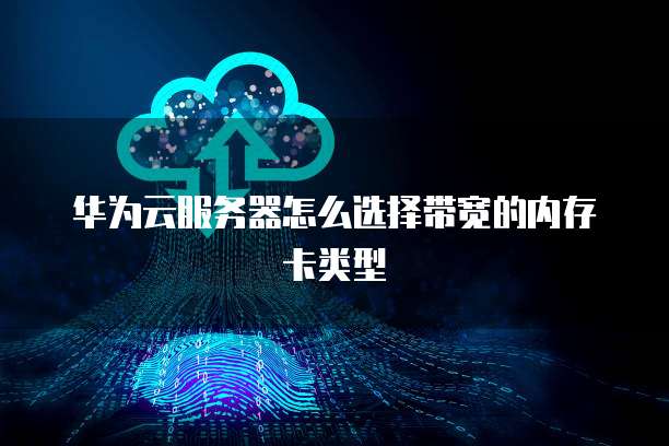 华为云服务器怎么选择带宽的内存卡类型