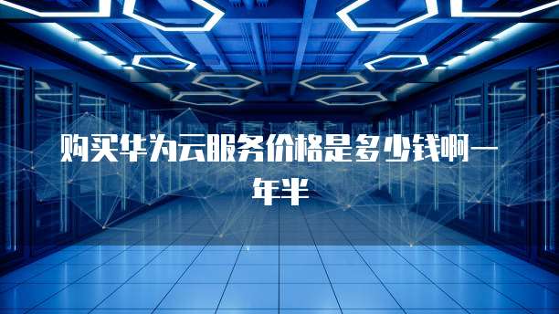 购买华为云服务价格是多少钱啊一年半