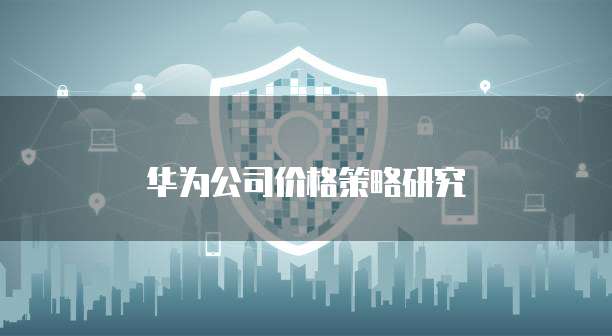 华为公司价格策略研究