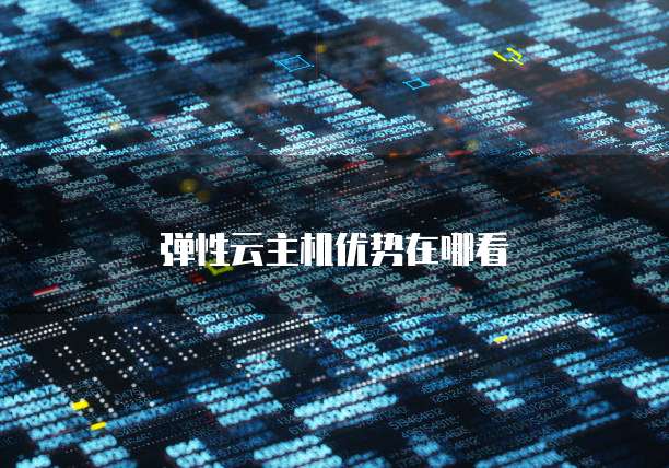 弹性云主机优势在哪看