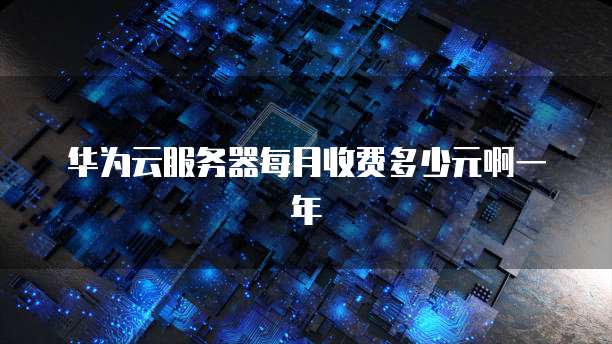 华为云服务器每月收费多少元啊一年