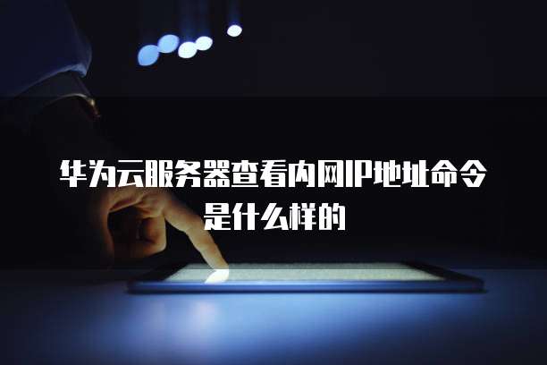 华为云服务器查看内网IP地址命令是什么样的