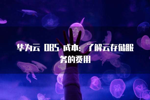 华为云 OBS 成本：了解云存储服务的费用