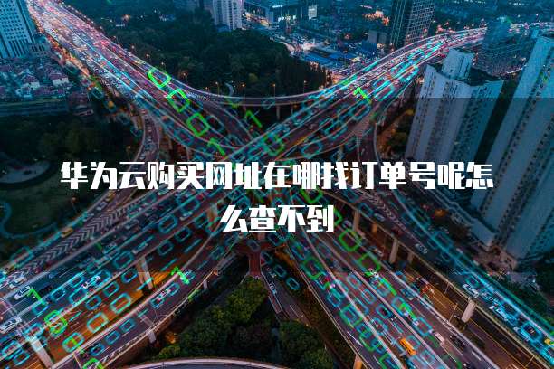 华为云购买网址在哪找订单号呢怎么查不到
