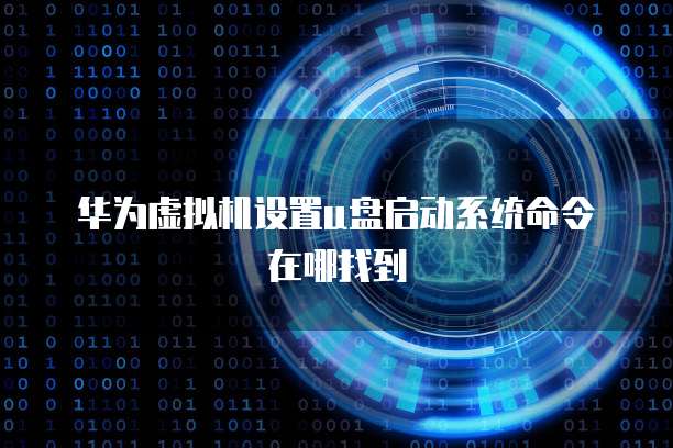 华为虚拟机设置u盘启动系统命令在哪找到