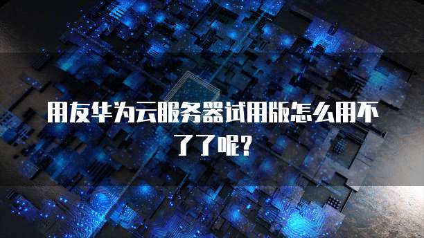 用友华为云服务器试用版怎么用不了了呢？