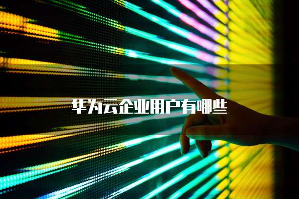 华为云企业用户有哪些
