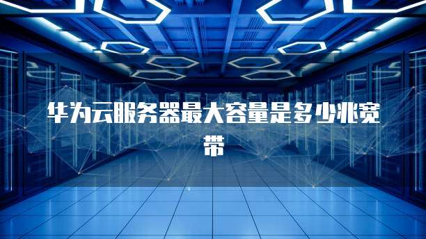 华为云服务器最大容量是多少兆宽带