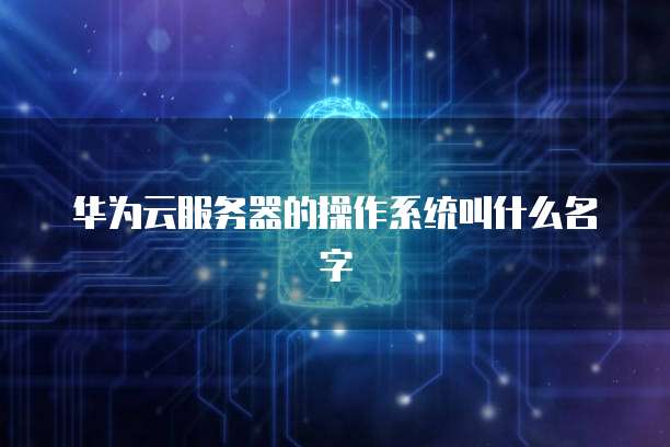华为云服务器的操作系统叫什么名字