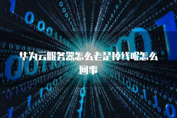 华为云服务器怎么老是掉线呢怎么回事