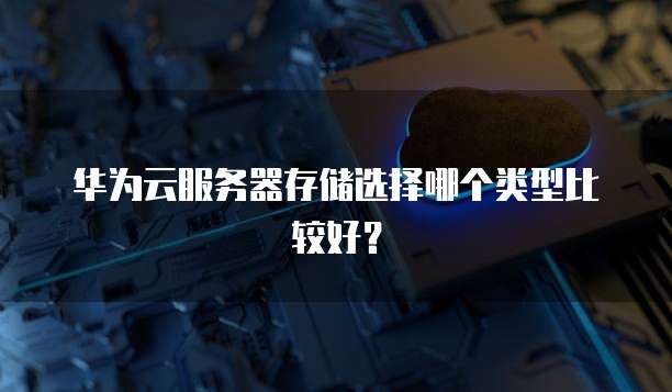 华为云服务器存储选择哪个类型比较好？