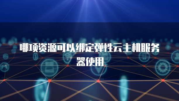 哪项资源可以绑定弹性云主机服务器使用