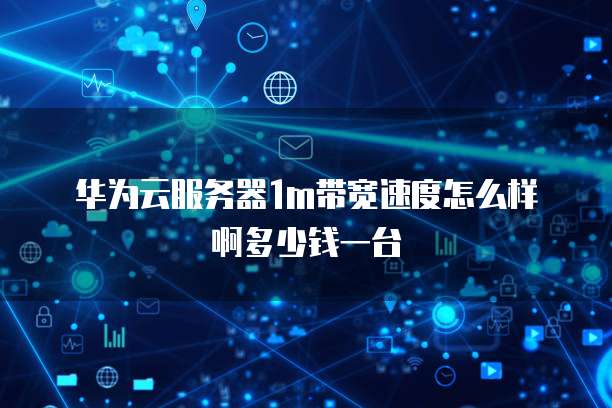 华为云服务器1m带宽速度怎么样啊多少钱一台