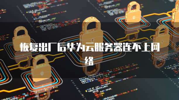 恢复出厂后华为云服务器连不上网络