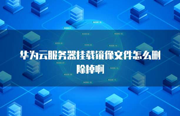 华为云服务器挂载镜像文件怎么删除掉啊