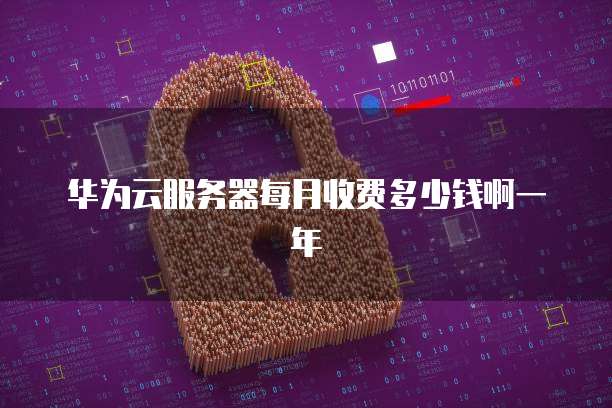 华为云服务器每月收费多少钱啊一年