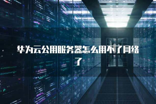 华为云公用服务器怎么用不了网络了