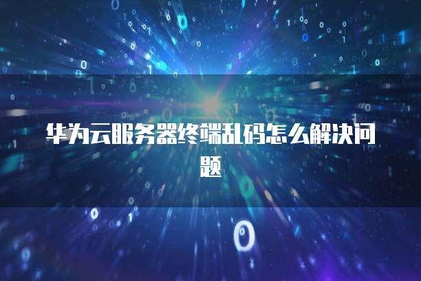 华为云服务器终端乱码怎么解决问题