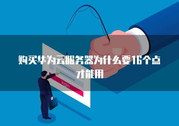 购买华为云服务器为什么要16个点才能用
