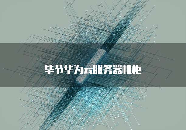 毕节华为云服务器机柜
