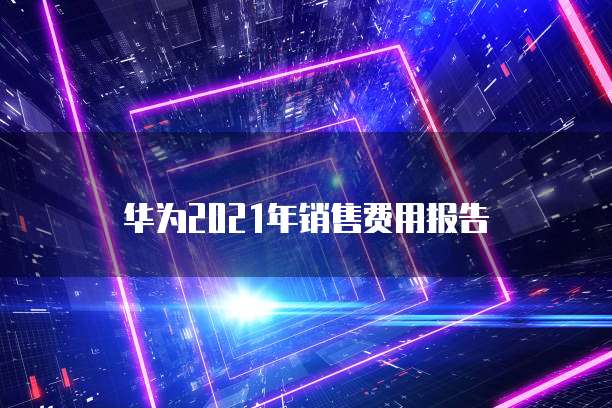 华为2021年销售费用报告