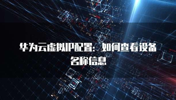华为云虚拟IP配置：如何查看设备名称信息