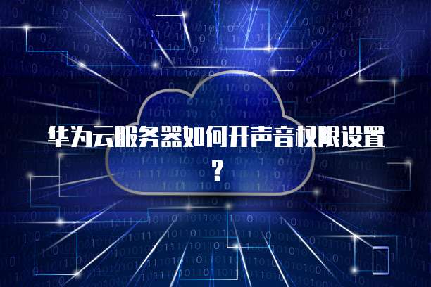 华为云服务器如何开声音权限设置？