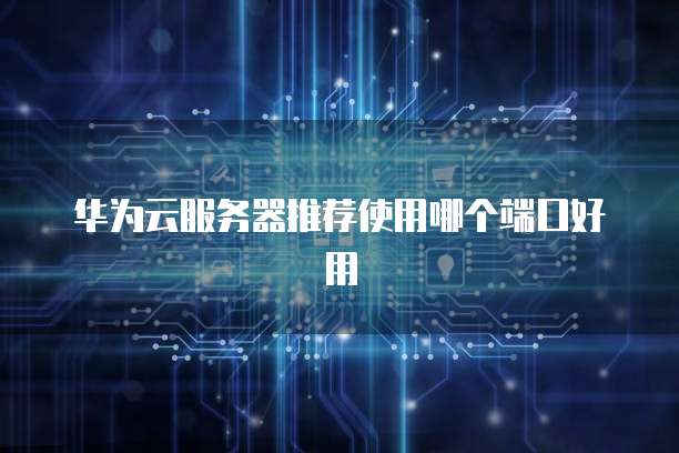 华为云服务器推荐使用哪个端口好用