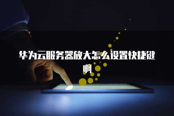 华为云服务器放大怎么设置快捷键啊