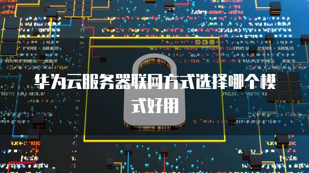 华为云服务器联网方式选择哪个模式好用