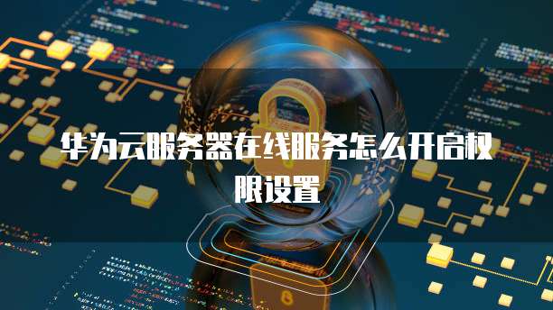 华为云服务器在线服务怎么开启权限设置