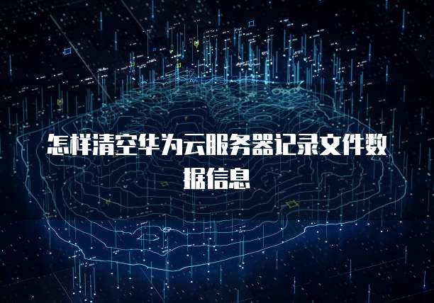 怎样清空华为云服务器记录文件数据信息