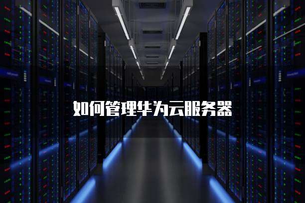 如何管理华为云服务器