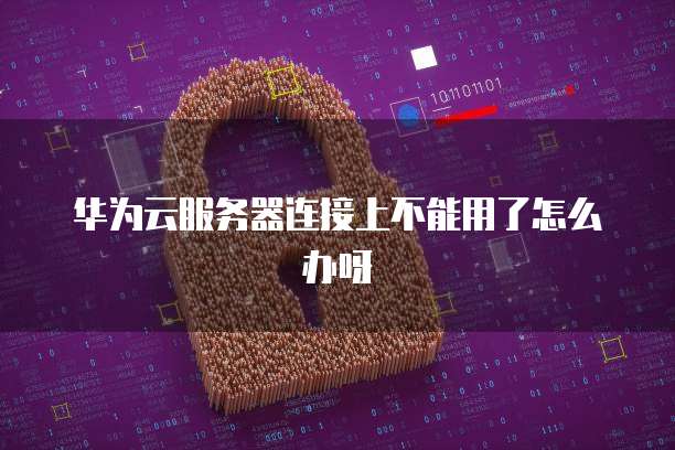 华为云服务器连接上不能用了怎么办呀