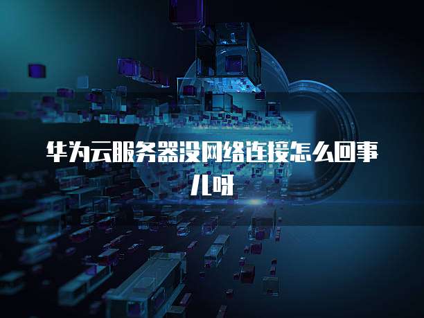 华为云服务器没网络连接怎么回事儿呀