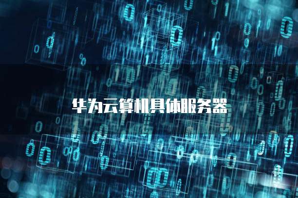 华为云算机具体服务器