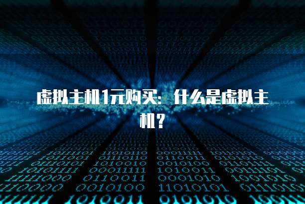 虚拟主机1元购买：什么是虚拟主机？