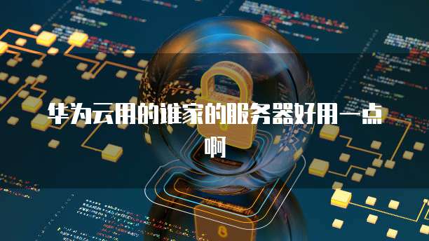 华为云用的谁家的服务器好用一点啊