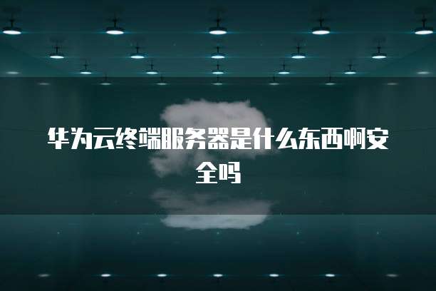 华为云终端服务器是什么东西啊安全吗