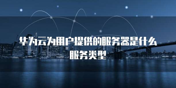 华为云为用户提供的服务器是什么服务类型
