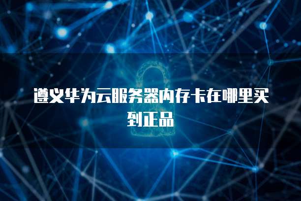 遵义华为云服务器内存卡在哪里买到正品