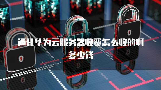 通化华为云服务器收费怎么收的啊多少钱