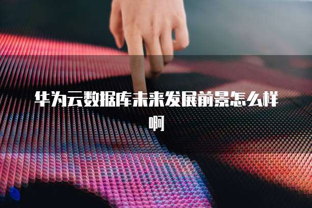 华为云数据库未来发展前景怎么样啊