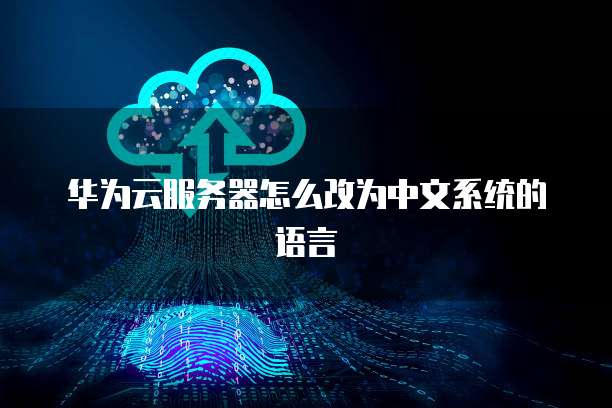 华为云服务器怎么改为中文系统的语言