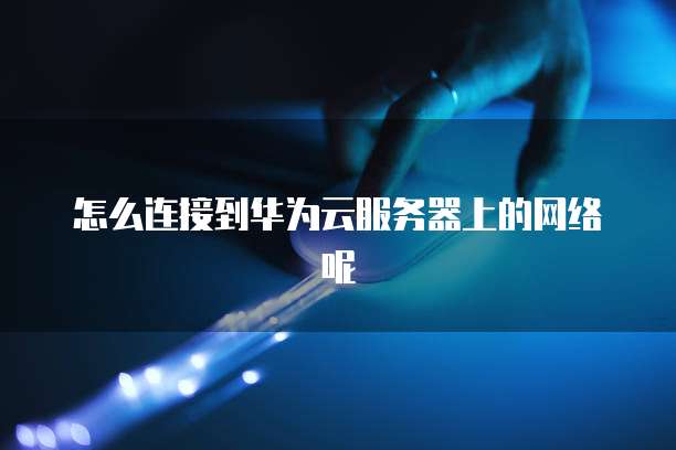 怎么连接到华为云服务器上的网络呢