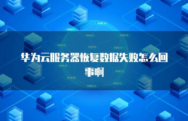 华为云服务器恢复数据失败怎么回事啊