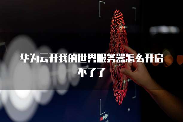 华为云开我的世界服务器怎么开启不了了